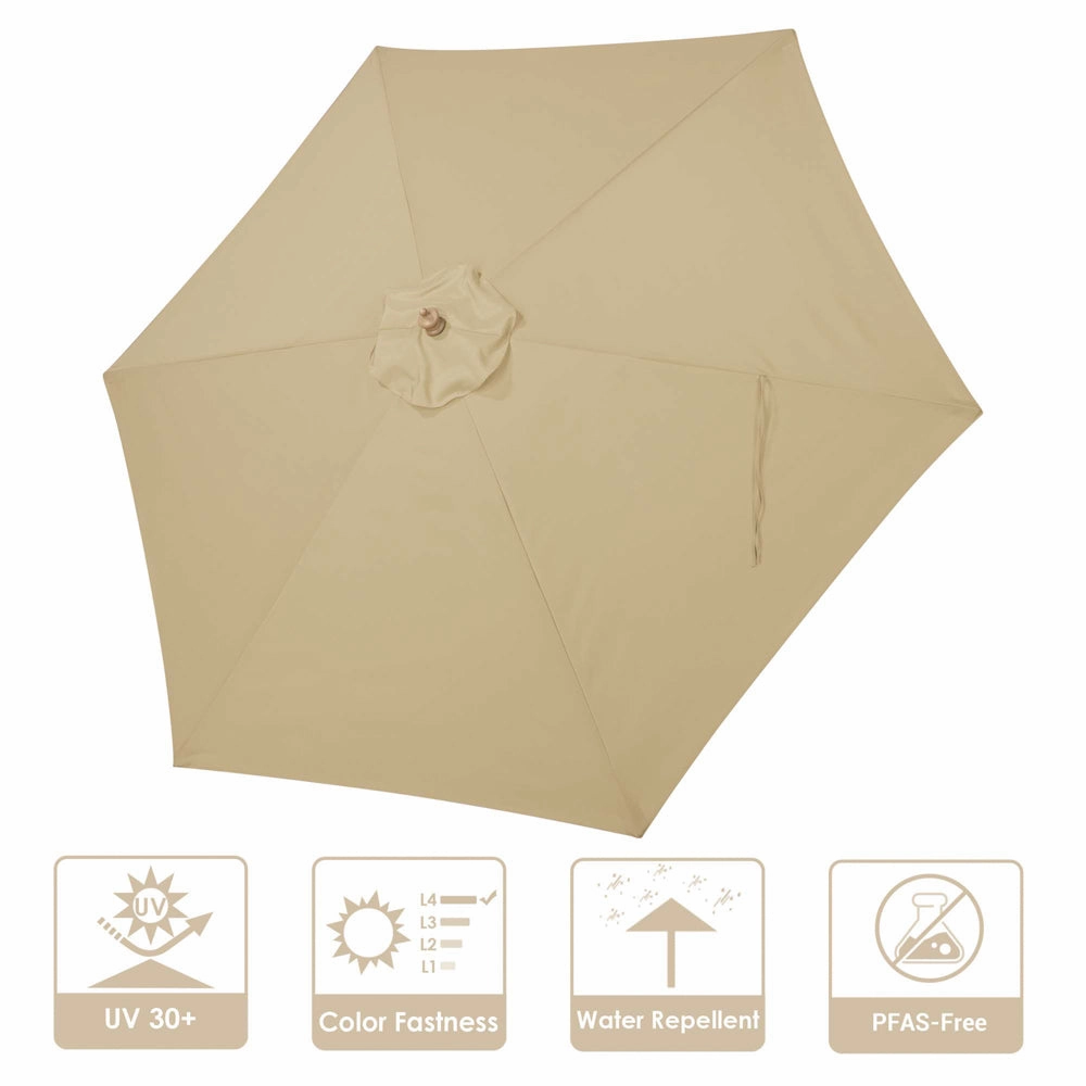 TheLAShop 9 ft 6-Rib Patio Umbrella Replacement Canopy