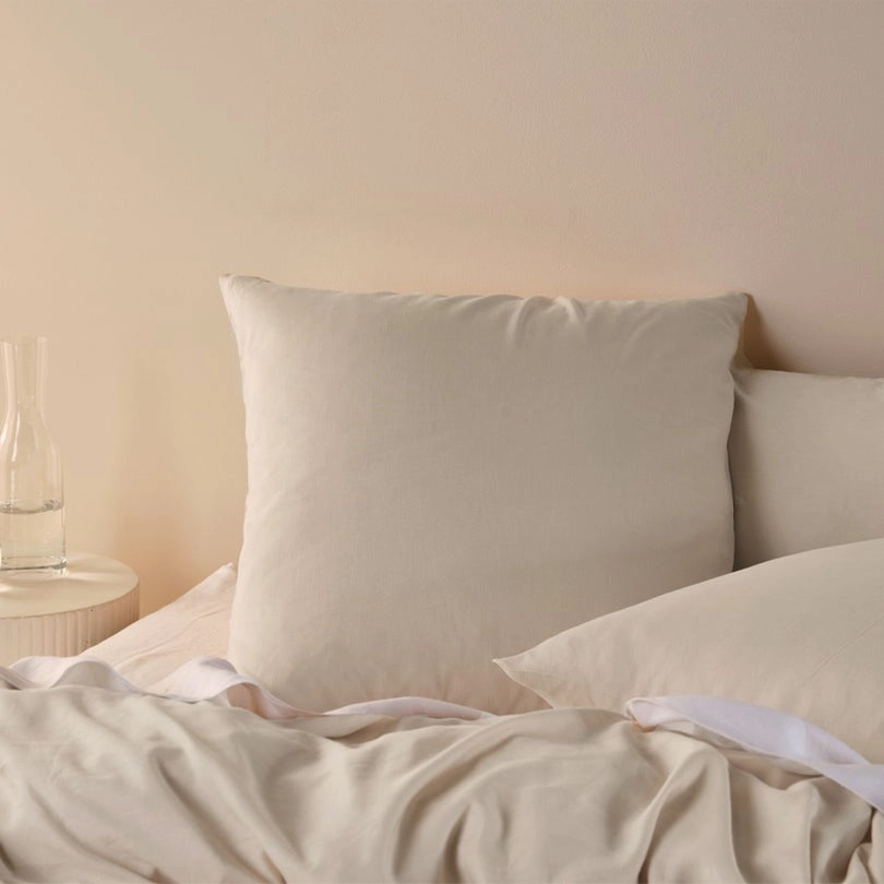 Triblend Linen Cotton Lyocell Quilt Cover Set NATURAL by Linen House