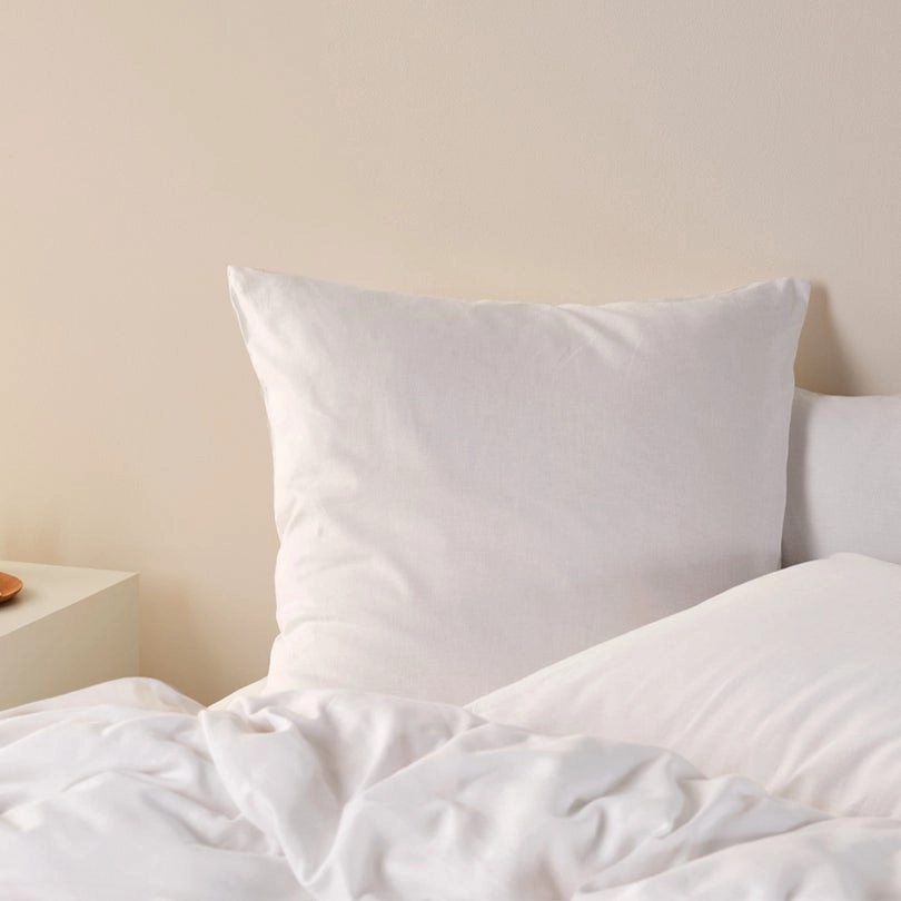 Triblend Linen Cotton Lyocell Quilt Cover Set WHITE by Linen House