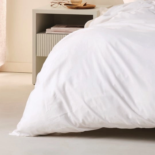 Triblend Linen Cotton Lyocell Quilt Cover Set WHITE by Linen House