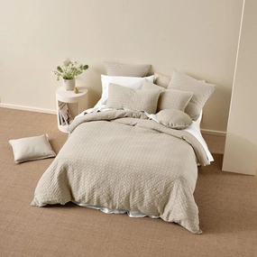 Vista Pebble Quilt Cover Set by Linen House