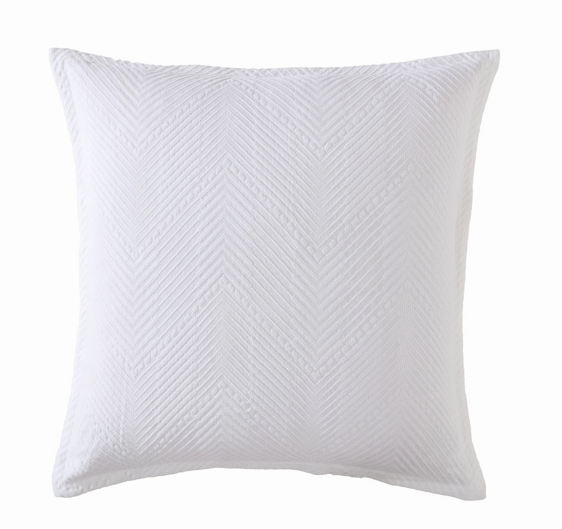 Viva White European Pillowcase by Private Collection