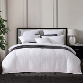 Viva White Quilt Cover Set by Private Collection