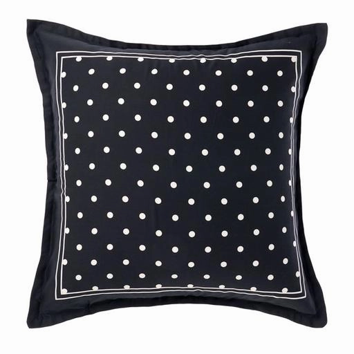 Vivienne Quilt Cover Set Black by Linen House
