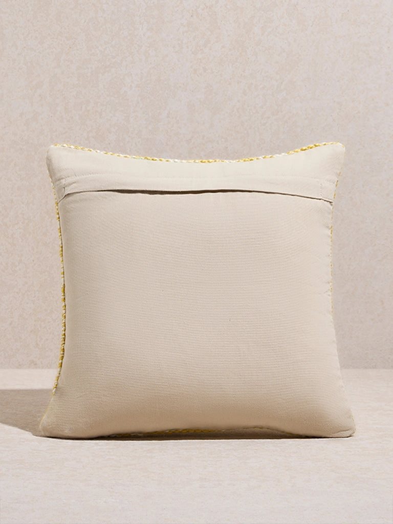 Westside Home Yellow Woven-Textured Cushion Cover