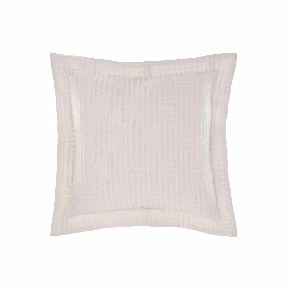Winston White Cushion 48 x 48 cm by Linen House