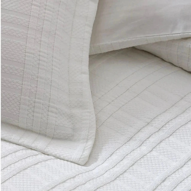 Winton White Quilt Cover Set by Private Collection
