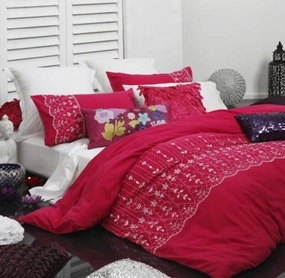 Yasmin Pink Quilt Cover Set Single