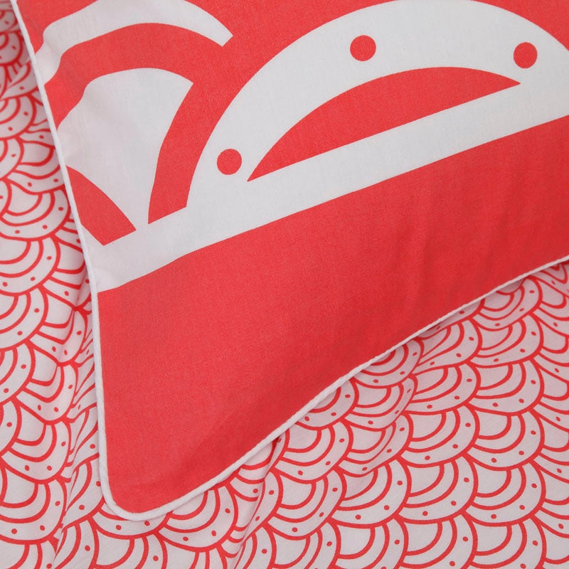 Zen Coral Quilt Cover Set by Logan and Mason
